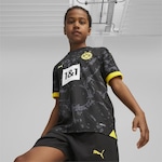 Camisa Borussia Dortmund 23/24 Away Puma - Infantil PRETO/AMARELO