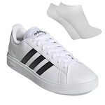 Kit Tênis adidas Grand Court 2.0 - Masculino + Par de Meia BRANCO