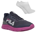 Kit Tênis Fila Athlon - Infantil + Par de Meia AZUL ESC/ROSA