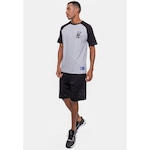 Camiseta Nba Logo Flag Brooklyn Nets - Masculina CINZA ESCURO