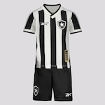 Kit Uniforme de Futebol do Botafogo I 2024 Reebok - Infantil PRETO