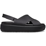 Sandália Crocs Brooklyn Luxe Cross Strap - Feminina PRETO