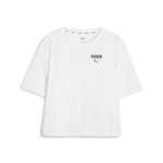 Blusa Cropped Puma Top Boxy Training Crop - Feminina BRANCO