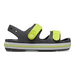 Sandália Crocs Crocband Cruiser Sandal K Slate - Infantil CINZA ESC/VERDE CLA