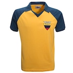 Equador 1980 - Liga Retro - Masculina Camisa AMARELO