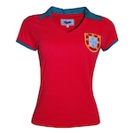 Camiseta Portugal 1972 Liga Retro - Feminina VERMELHO