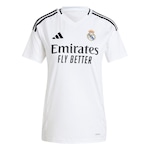 Camisa 1 Real Madrid 24/25 adidas - Feminina BRANCO