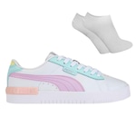 Kit Tênis Puma Jada + Meia - Feminino BRANCO/ROXO