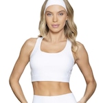 Top Fitness com Bojo Run More Alta Sustentação - Feminino BRANCO