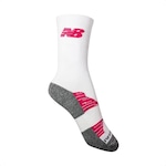 Meia Cano Alto New Balance Performance Run - Feminina BRANCO/ROSA