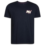 Camiseta New Era Miami Heat Core Nba - Masculina PRETO