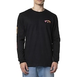 Camiseta Billabong Manga Longa Snaking Arches - Masculina PRETO