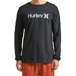 Camiseta Hurley Manga Longa O&O Solid  - Masculina PRETO