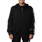 Blusão de Moletom com Capuz Quiksilver Aberto Omni Action 305G Wt24 - Masculino PRETO