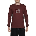 Camiseta Dc Shoes Manga Longa Static Outine Star Wt24 Bordô - Masculina VERMELHO