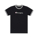 Camiseta Champion Malhão C Logo - Infantil PRETO