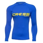 Camiseta de Poliamida Cressi Manga Longa Uv50 Liguria - Masculina AZUL