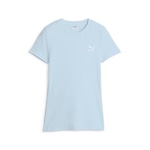 Camiseta Puma Classics Ribbed Slim - Feminina AZUL