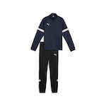 Agasalho Puma Teamrise Futebol - Infantil AZUL ESC/PRETO