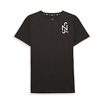 Camiseta Neymar JR Infantil Puma Manga Curta Regular Fit PRETO