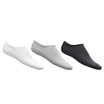 Kit de Meias Sapatilha Lupo com 3 Pares - Adulto BRANCO/CINZA