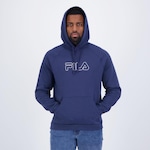 Blusão de Moletom Fila Letter Outline Winter - Masculino AZUL ESCURO