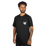 Camiseta Mcd + Luiza Oliva Rosa Peito - Masculina PRETO