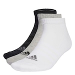 Kit de Meias Cano Baixo adidas Amortecidas com 3 Pares - Adulto CINZA