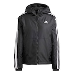 Jaqueta com Capuz adidas Insulated Essentials Três Listras - Feminina PRETO