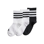 Kit de Meias Cano Médio adidas Bts com 3 Pares - Infantil BRANCO