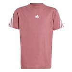 Camiseta adidas Future Icons Três Listras - Infantil VERMELHO