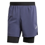 Shorts adidas Treino 2 em 1 Gym+ - Masculino AZUL