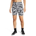 Shorts de Ciclismo Under Armour Heatgear Aop - Feminino PRETO