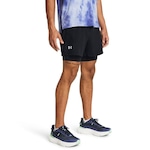 Shorts de Corrida 2 em 1 Under Armour Launch 5 - Masculino PRETO