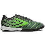 Chuteira Society Umbro Velocita Elixir Club - Adulto PRETO/VERDE