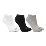 Meia Cano Curto Olympikus - 3 Pares - Masculina PRETO/BRANCO