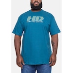 Camiseta Hd Plus Size - Masculina AZUL