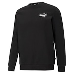 Blusão de Moletom Puma Essential Small - Masculino PRETO/BRANCO