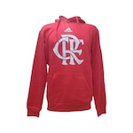 Blusão de Moletom com Capuz adidas Flamengo Dna Hp - Masculino VERMELHO/CINZA