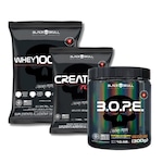 Kit Whey Protein 100% Hd Refil Baunilha 900G Black Skull Creatine Turbo 500G Bope 300G Black Skull Nao Se Aplica