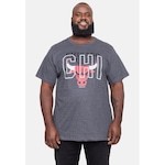 Camiseta NBA Plus Size City2City Chicago Bulls - Masculina PRETO