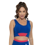 Top Fitness com Bojo Zip Manalinda - Feminino AZUL