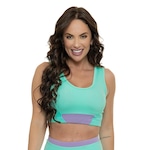 Top Fitness com Bojo Zip Manalinda - Feminino VERDE CLARO