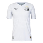 Camisa do Santos Umbro Oficial 1 2024 Jogador - Masculina BRANCO/PRETO