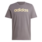 Camiseta adidas Essentials Linear Logo - Masculina CINZA ESC/LARANJ CLA