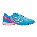 Chuteira Society Umbro Adamant Master Premier - Adulto AZUL/ROSA