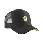 Boné Aba Curva Puma Ferrari Sptwr Race Trucker - Snapback - Adulto PRETO/AMARELO