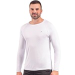 Camiseta Manga Longa Poker Fator de Proteção Uv 50+ - Masculina BRANCO