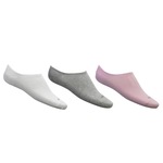 Kit 3 Pares Meia Sapatilha Lupo Sport 03270-089 - Feminino BRANCO/CINZA