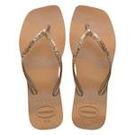 Chinelo Havaianas Slim Square Glitter Party - Feminino BEGE